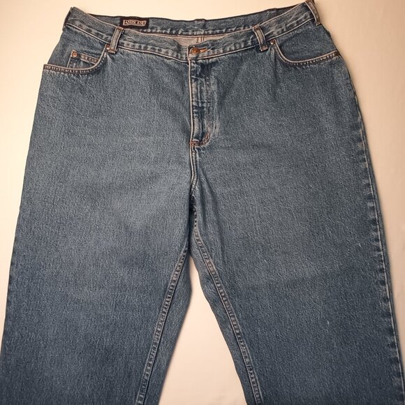 Lands' End Jeans Size 18WP High Rise Tapered Leg Medium Wash 100% Cotton - Picture 2 of 9